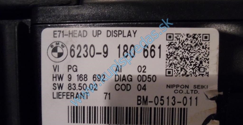 HEAD UP display BMW X6 E71 
